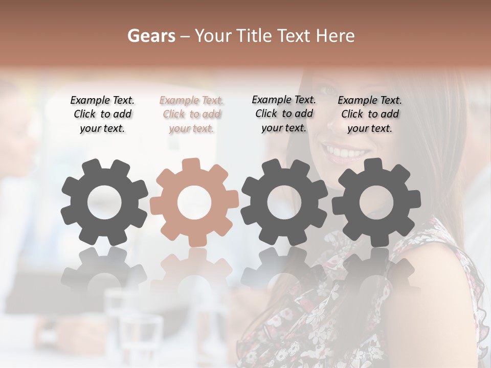 Friend Caucasian Employee PowerPoint Template