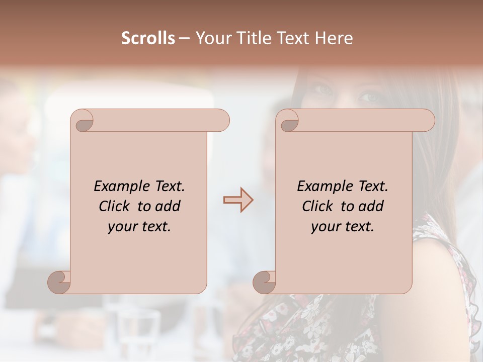 Friend Caucasian Employee PowerPoint Template