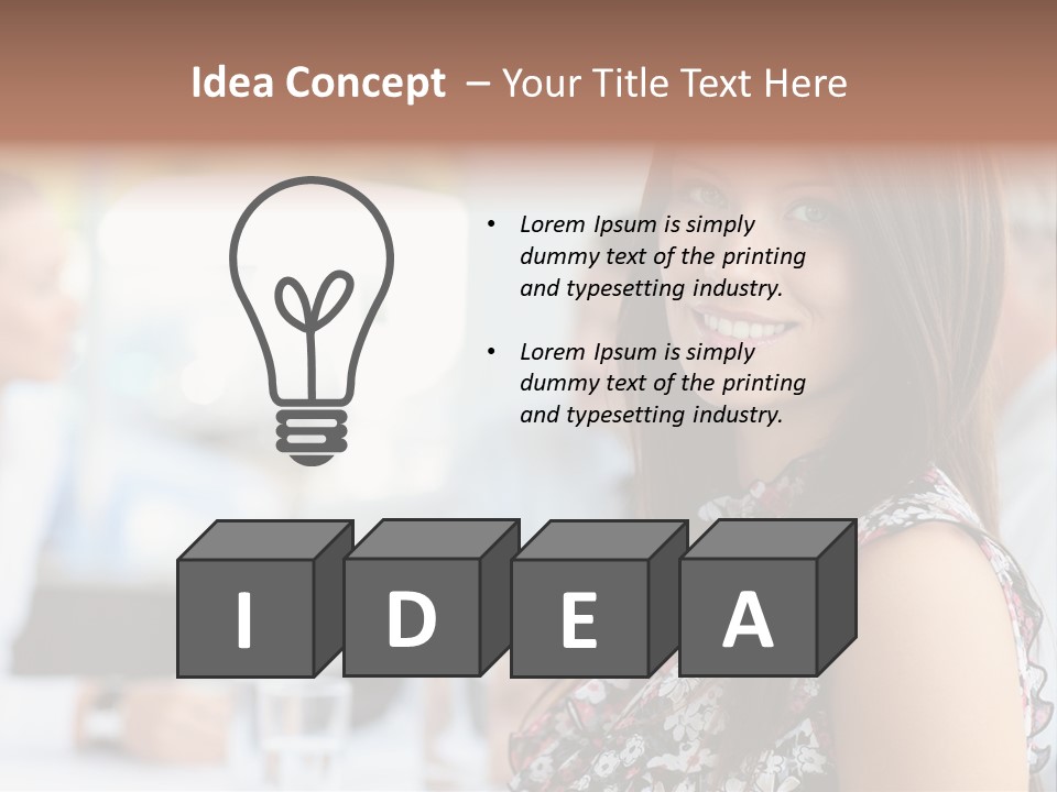 Friend Caucasian Employee PowerPoint Template