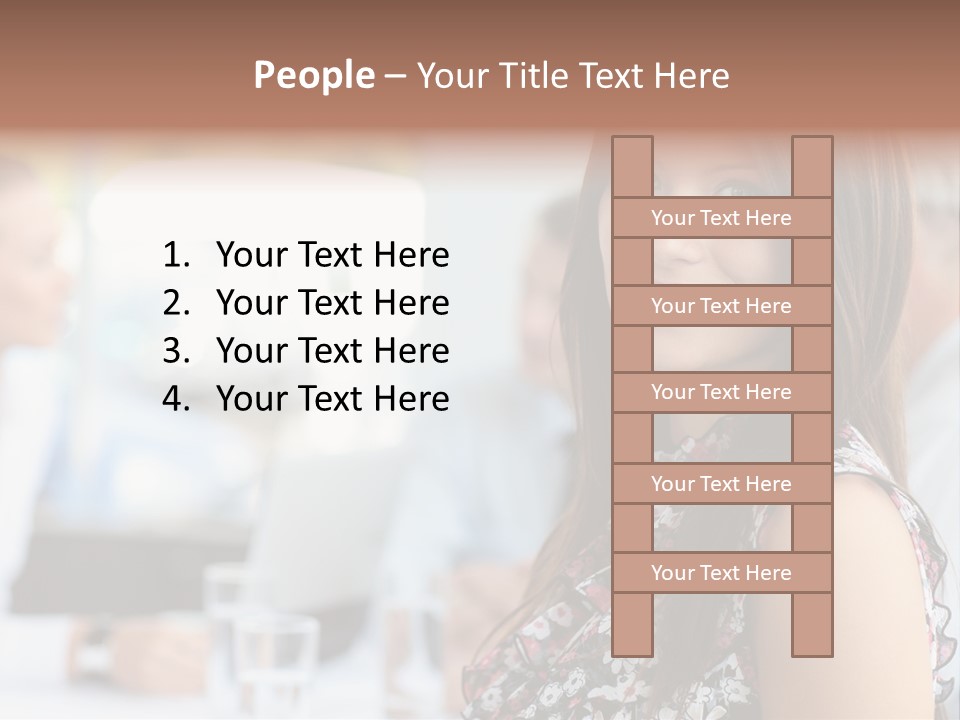 Friend Caucasian Employee PowerPoint Template