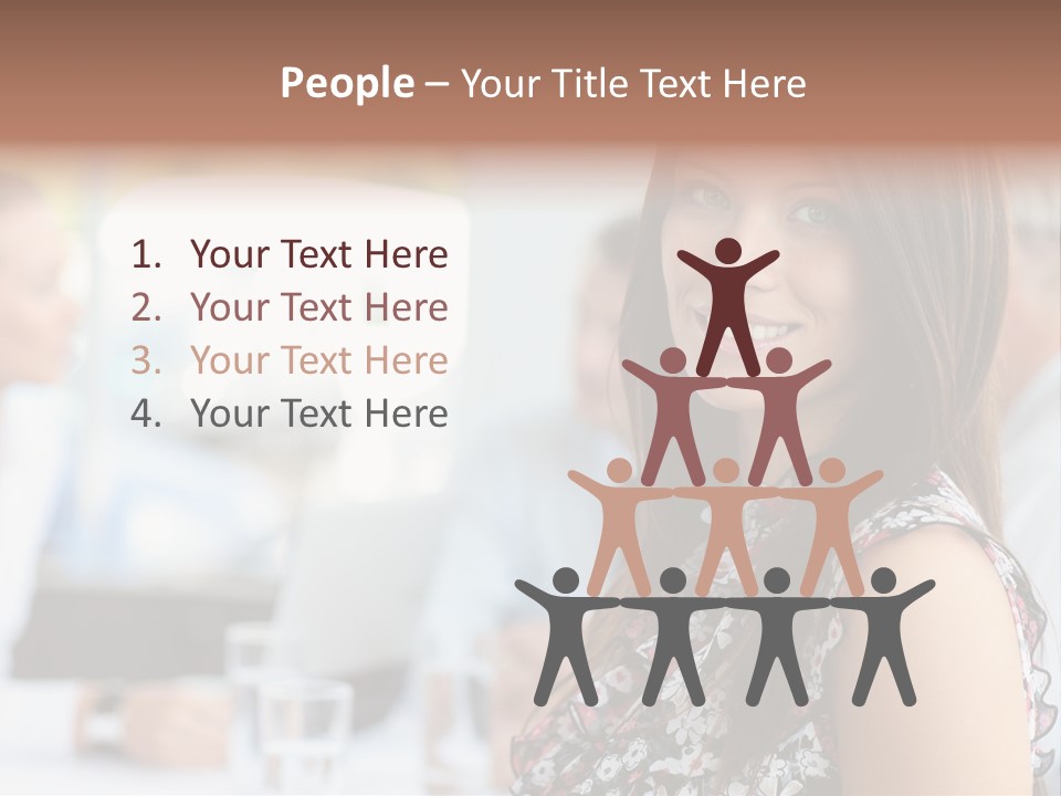 Friend Caucasian Employee PowerPoint Template