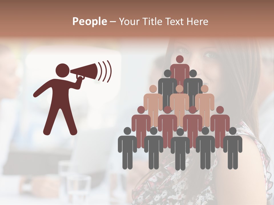 Friend Caucasian Employee PowerPoint Template