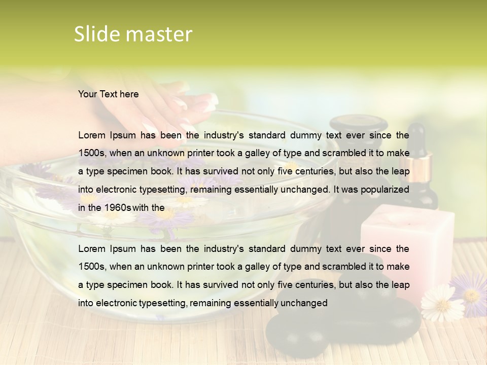 Beige White Hand PowerPoint Template