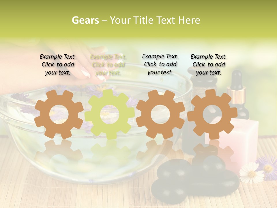 Beige White Hand PowerPoint Template