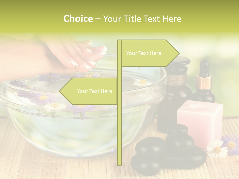 Beige White Hand PowerPoint Template