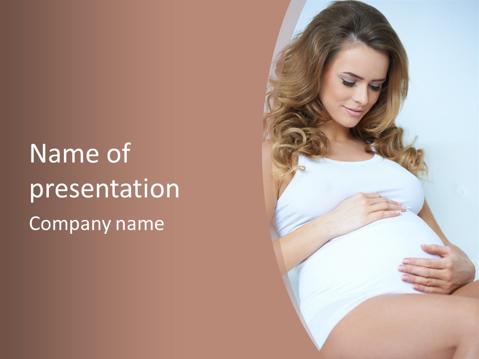 Pregnancy Woman Child PowerPoint Template