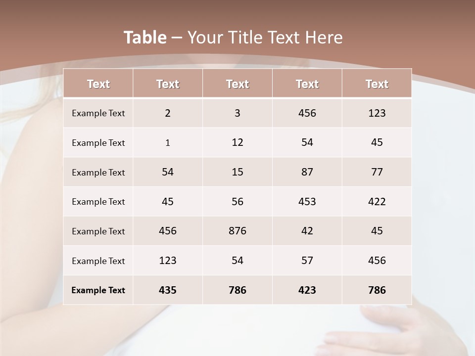 Pregnancy Woman Child PowerPoint Template