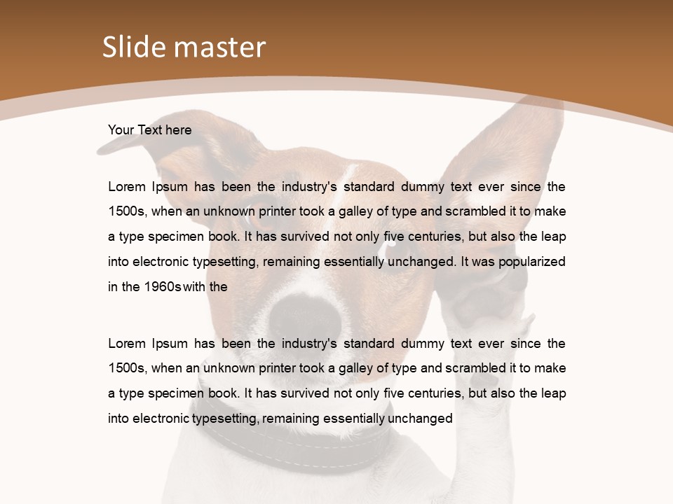 Mystery Gesture Dog PowerPoint Template