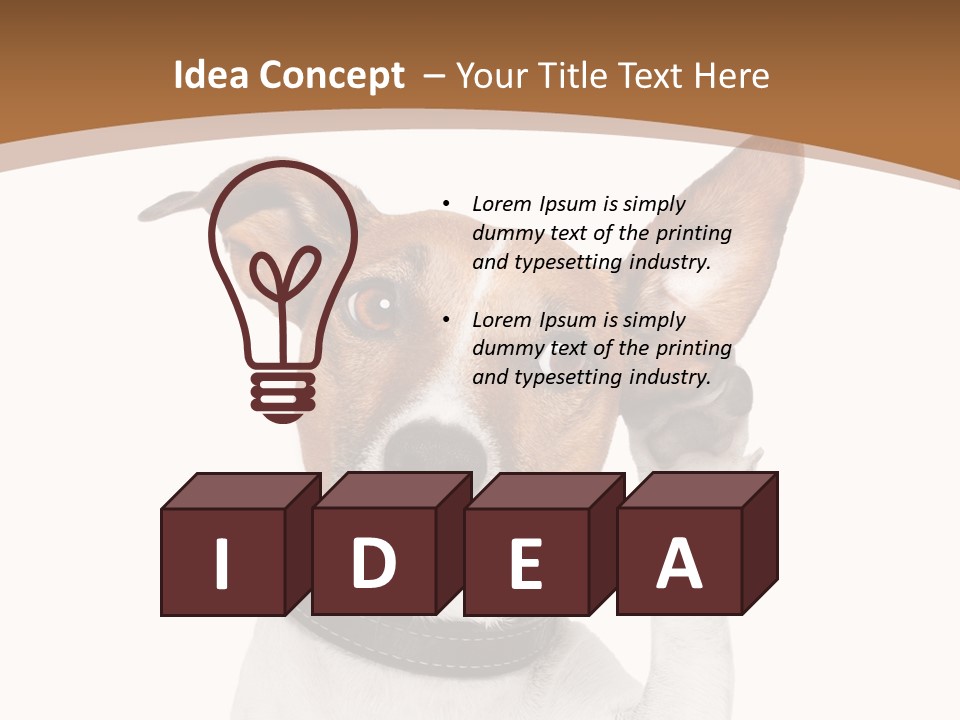 Mystery Gesture Dog PowerPoint Template