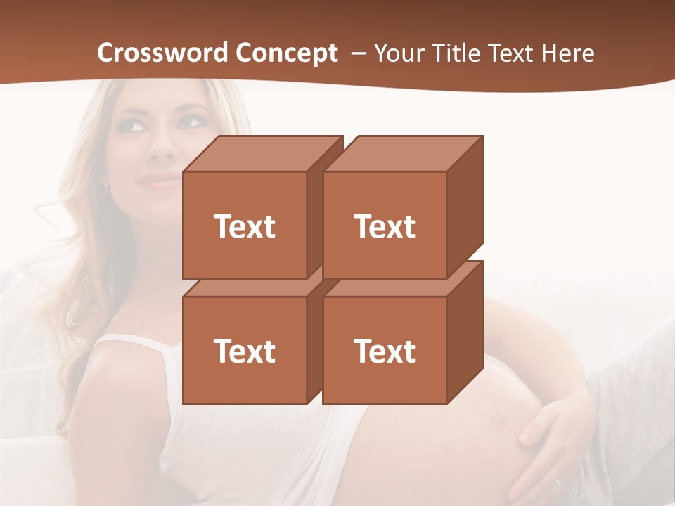 Blond Pregnancy Feminine PowerPoint Template