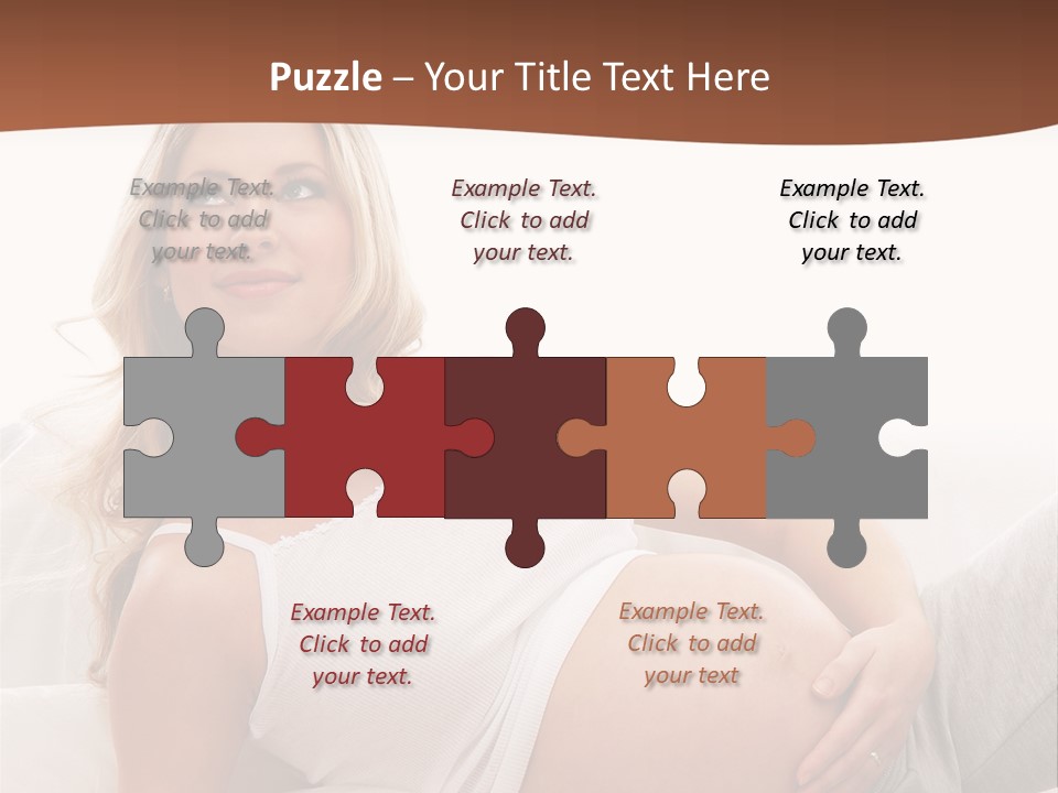 Blond Pregnancy Feminine PowerPoint Template