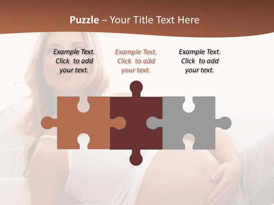 Blond Pregnancy Feminine PowerPoint Template
