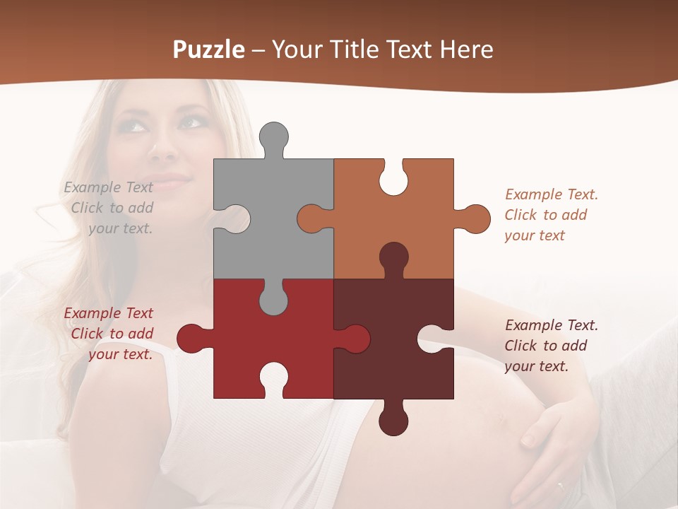 Blond Pregnancy Feminine PowerPoint Template