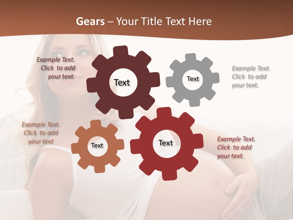 Blond Pregnancy Feminine PowerPoint Template