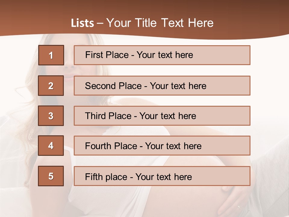 Blond Pregnancy Feminine PowerPoint Template