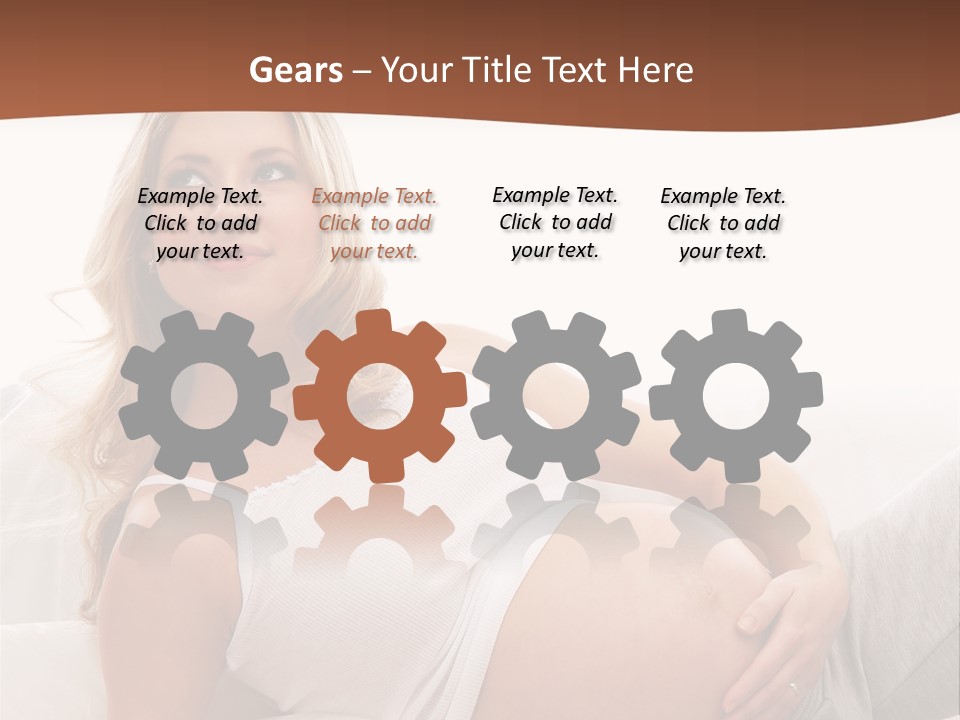 Blond Pregnancy Feminine PowerPoint Template