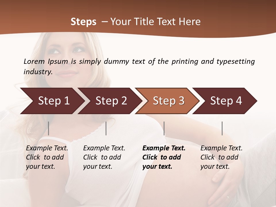 Blond Pregnancy Feminine PowerPoint Template