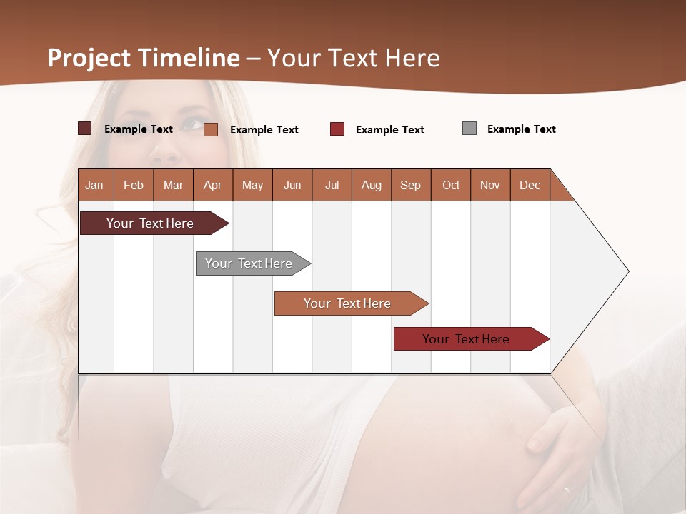 Blond Pregnancy Feminine PowerPoint Template