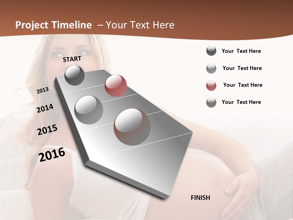 Blond Pregnancy Feminine PowerPoint Template