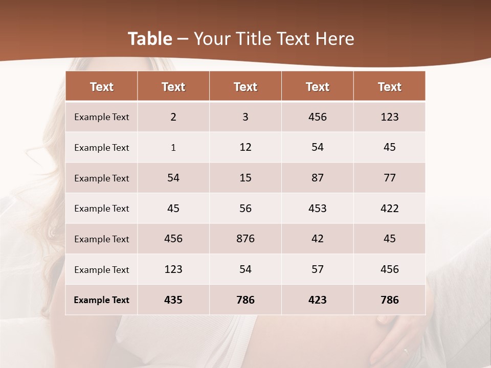 Blond Pregnancy Feminine PowerPoint Template