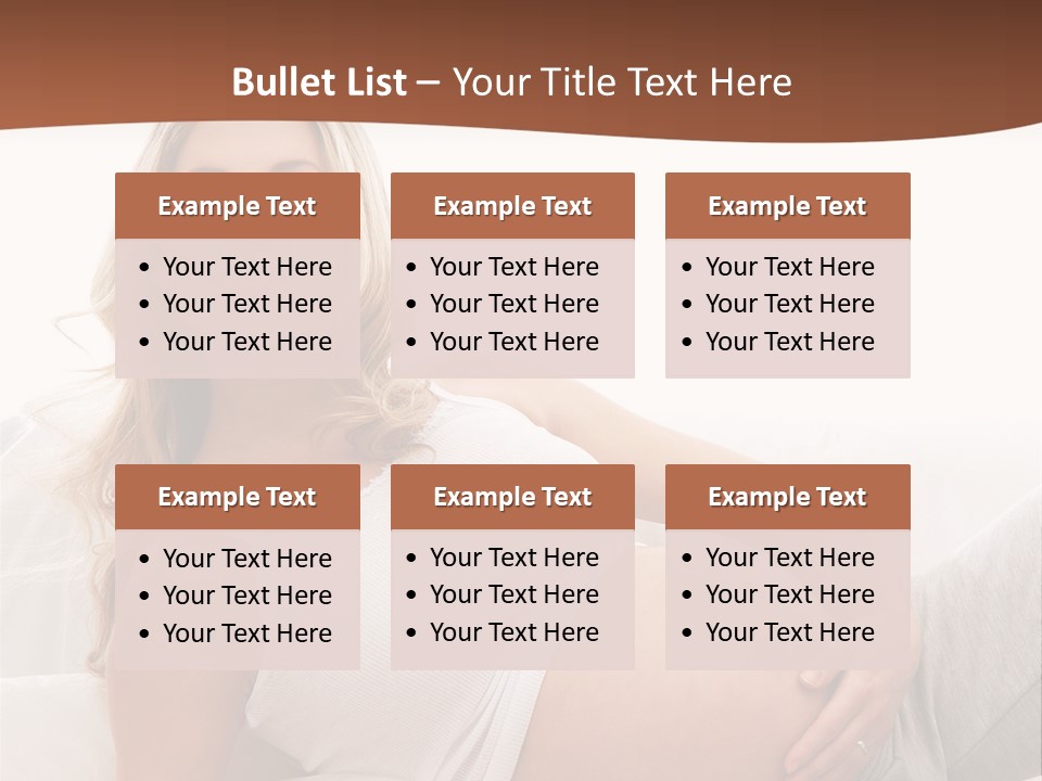 Blond Pregnancy Feminine PowerPoint Template