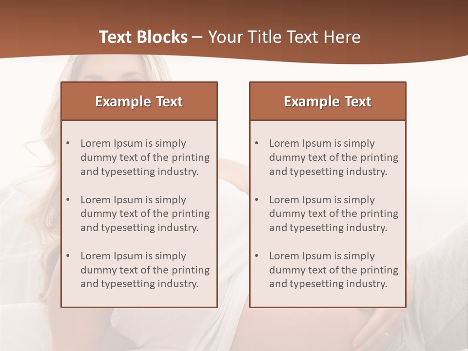 Blond Pregnancy Feminine PowerPoint Template