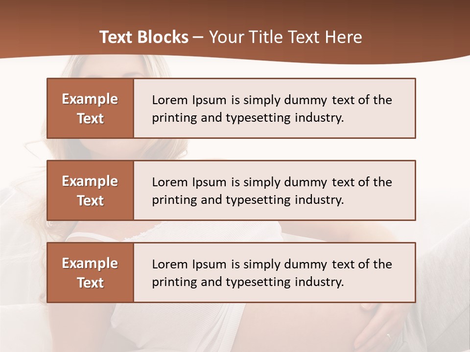 Blond Pregnancy Feminine PowerPoint Template