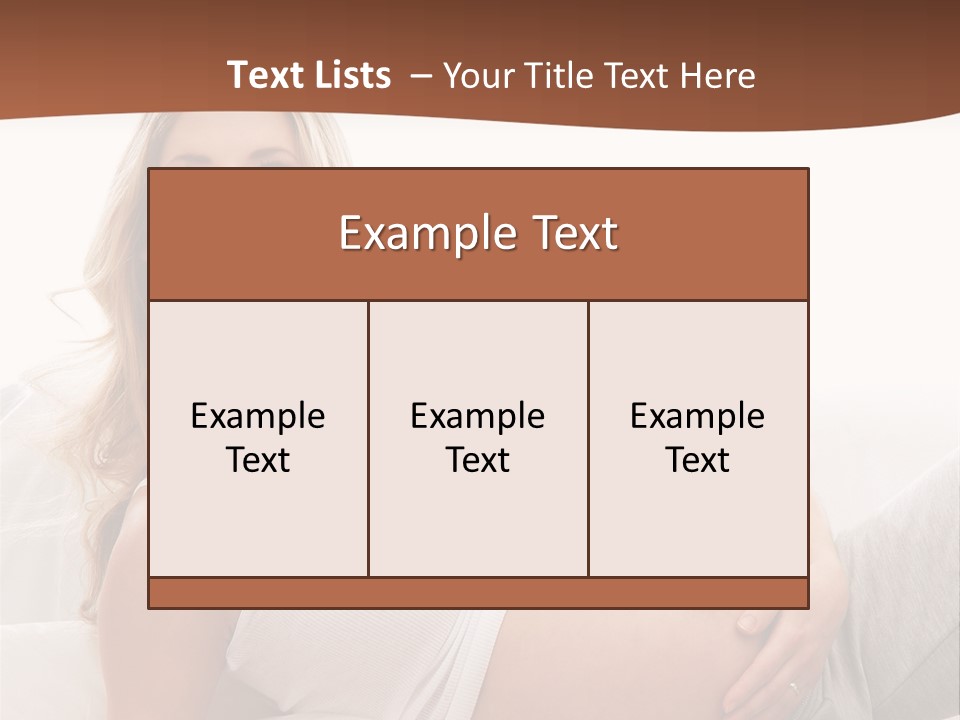 Blond Pregnancy Feminine PowerPoint Template