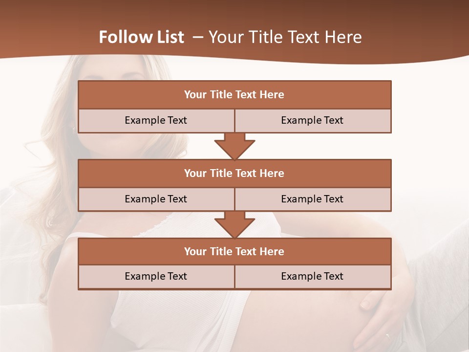 Blond Pregnancy Feminine PowerPoint Template