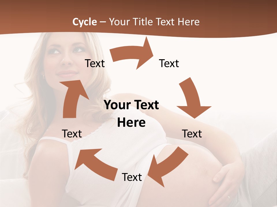 Blond Pregnancy Feminine PowerPoint Template