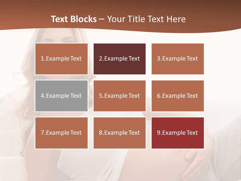 Blond Pregnancy Feminine PowerPoint Template