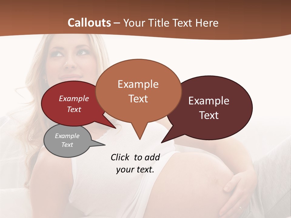 Blond Pregnancy Feminine PowerPoint Template