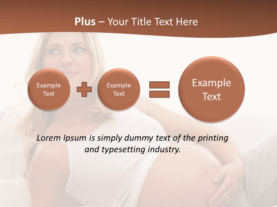 Blond Pregnancy Feminine PowerPoint Template
