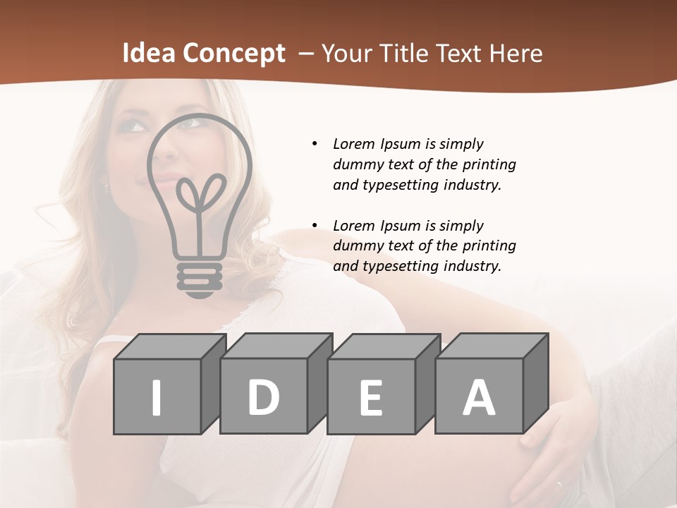 Blond Pregnancy Feminine PowerPoint Template