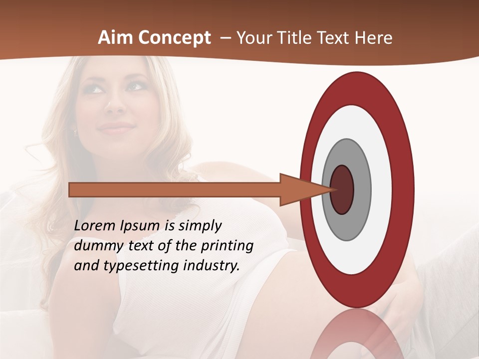 Blond Pregnancy Feminine PowerPoint Template