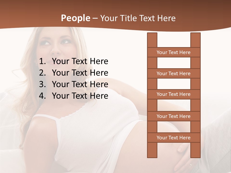 Blond Pregnancy Feminine PowerPoint Template