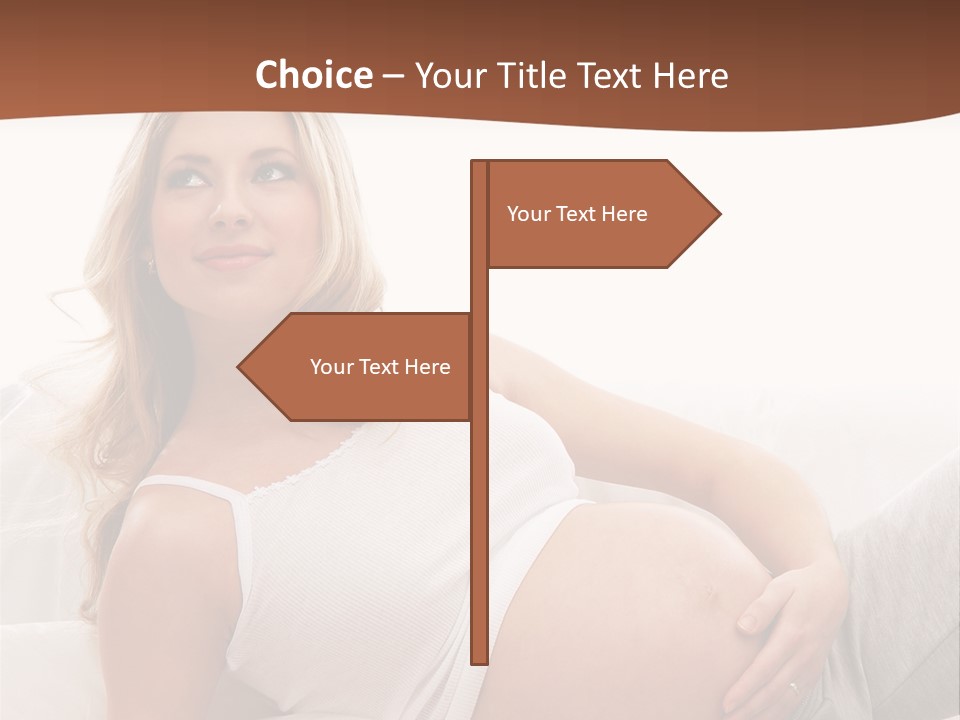Blond Pregnancy Feminine PowerPoint Template