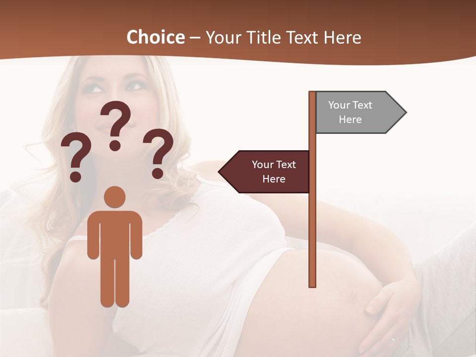 Blond Pregnancy Feminine PowerPoint Template