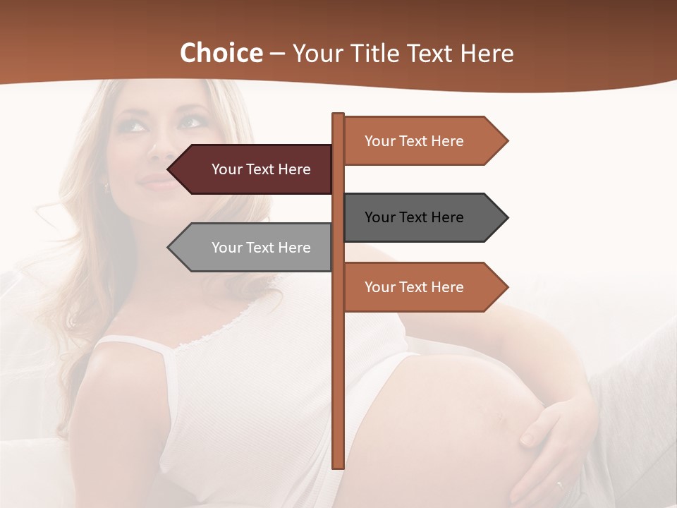Blond Pregnancy Feminine PowerPoint Template