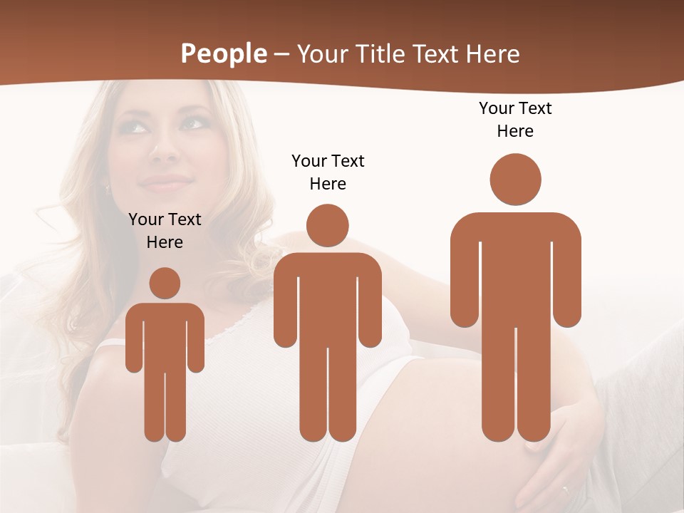 Blond Pregnancy Feminine PowerPoint Template