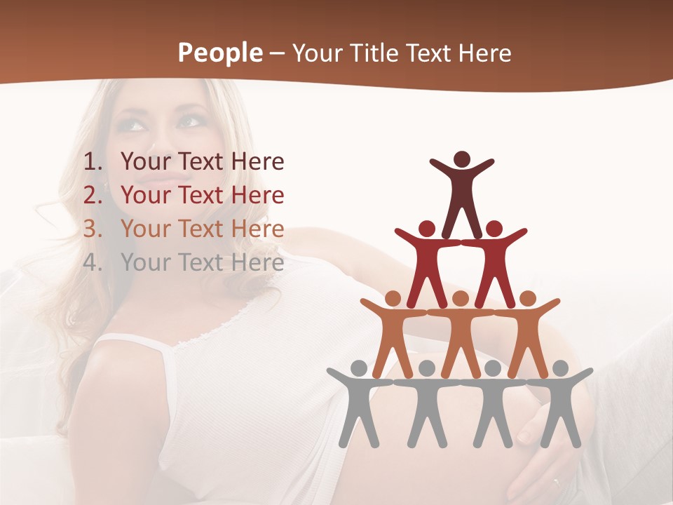 Blond Pregnancy Feminine PowerPoint Template