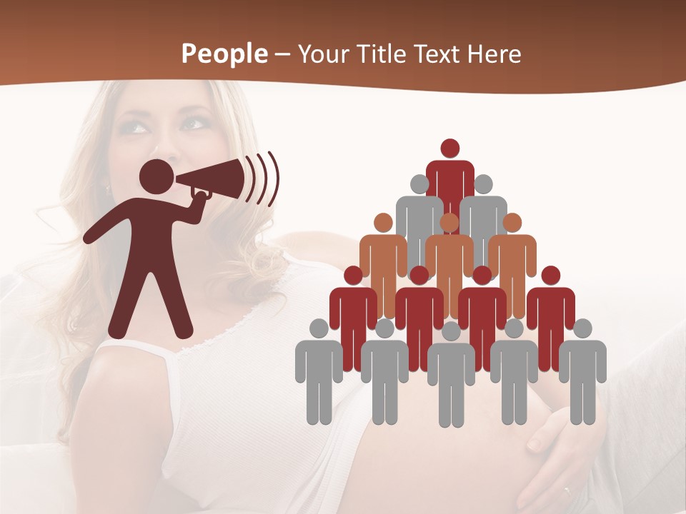 Blond Pregnancy Feminine PowerPoint Template