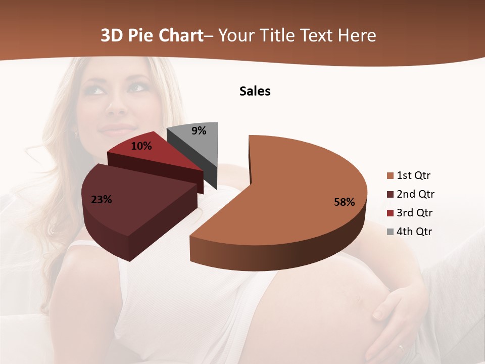 Blond Pregnancy Feminine PowerPoint Template
