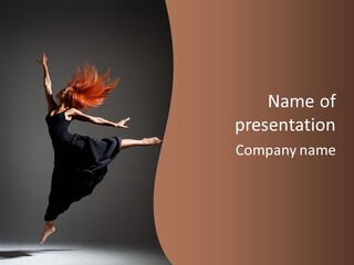 Cheerful Jump Dancer PowerPoint Template