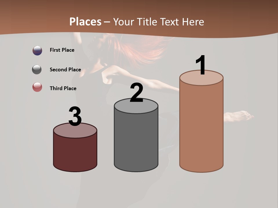 Cheerful Jump Dancer PowerPoint Template