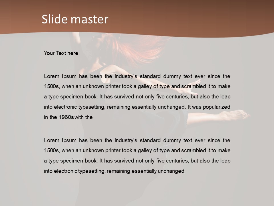 Cheerful Jump Dancer PowerPoint Template