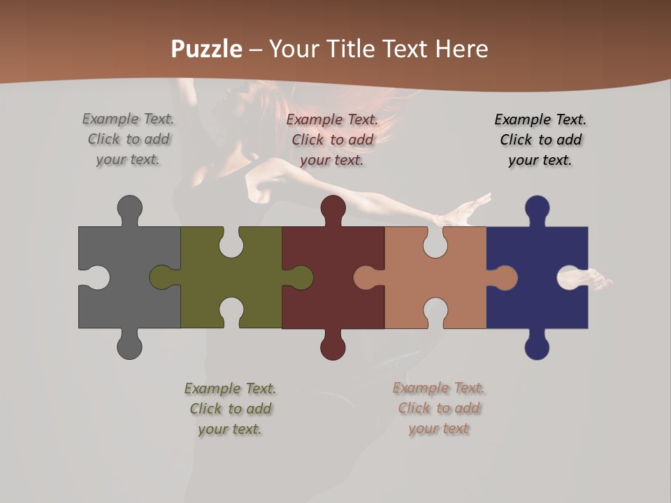 Cheerful Jump Dancer PowerPoint Template