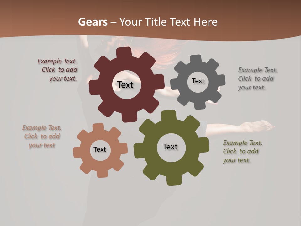 Cheerful Jump Dancer PowerPoint Template