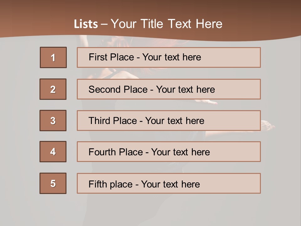 Cheerful Jump Dancer PowerPoint Template