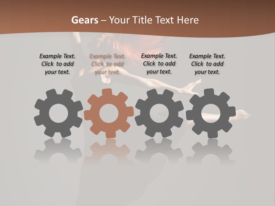 Cheerful Jump Dancer PowerPoint Template